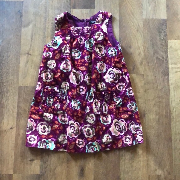 Dresses Burgundy Corduroy Sleeveless Floral Dress Poshmark